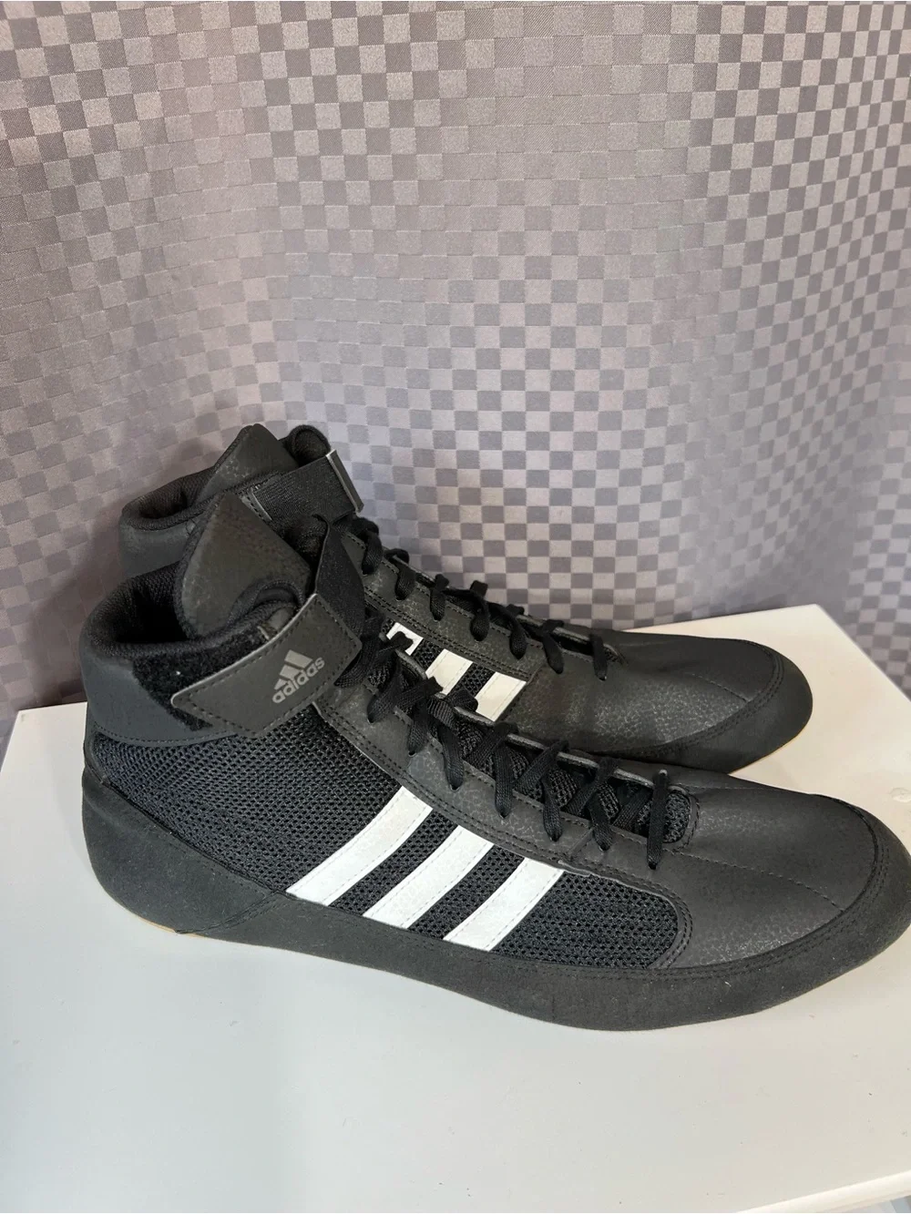 Adidas HVC 2 Wrestling Shoes Sz 13 MMA Boxing Weightlifting Black NEW  AQ3325